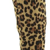 Γυναικείες ψηλές μπότες με χοντρό τακούνι animal print / λεοπάρ - σουέτ Γυναικείες ψηλές μπότες με χοντρό τακούνι animal print / λεοπάρ - σουέτ