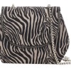 Γυναικείο Βραδινό Τσαντάκι Ανάγλυφο Animal Print Μαύρο - Γκρι