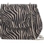Γυναικείο Βραδινό Τσαντάκι Ανάγλυφο Animal Print Μαύρο - Γκρι
