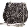 Γυναικείο Βραδινό Τσαντάκι Ανάγλυφο Animal Print Μαύρο - Γκρι