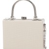 Γυναικείο Clutch σε Γυαλιστερό Ύφασμα με Χερούλι