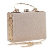 Γυναικείο Clutch σε Γυαλιστερό Ύφασμα με Χερούλι