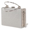 Γυναικείο Clutch σε Γυαλιστερό Ύφασμα με Χερούλι