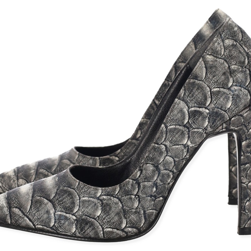 Paylant Γυναικεία Γόβα με Λεπτό Τακούνι σε Animal Print Γκρι Paylant Γυναικεία Γόβα με Λεπτό Τακούνι σε Animal Print Γκρι