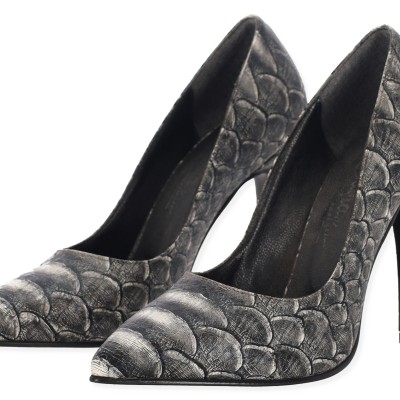 Paylant Γυναικεία Γόβα με Λεπτό Τακούνι σε Animal Print Γκρι Paylant Γυναικεία Γόβα με Λεπτό Τακούνι σε Animal Print Γκρι