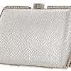 ΓΥΝΑΙΚΕΙΟ ΒΡΑΔΙΝΟ ΤΣΑΝΤΑΚΙ CLUTCH ΓΥΑΛΙΣΤΕΡΟ ΑΣΗΜΙ