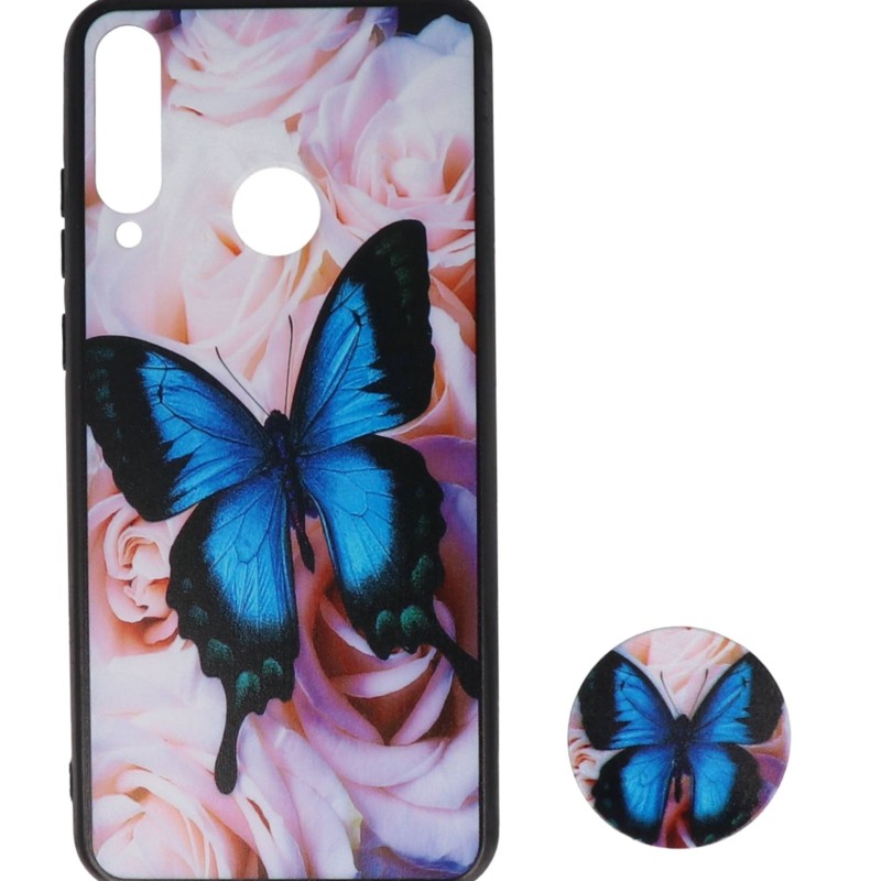 Borofone Back Cover Θήκη Με Σχέδιο Πεταλούδα Και Pop Socket (Huawei Y6p)