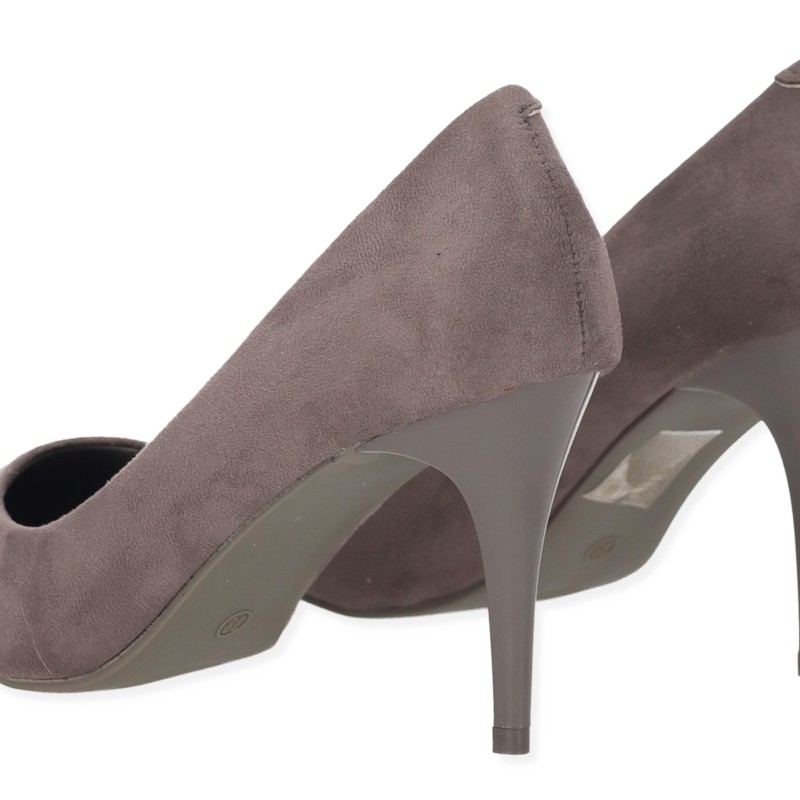 Dame Rose Γυναικεία Γόβα Suede σε Γκρι Χρώμα