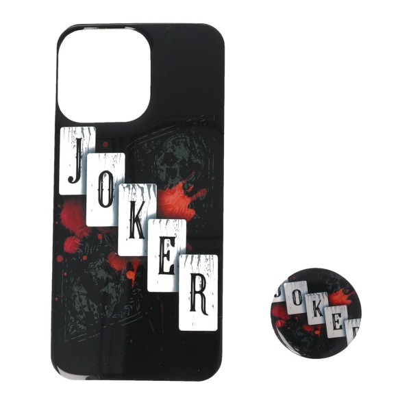 Back Cover Θήκη Με Σχέδιο Joker Και Popsocket (Iphone 15 Pro) Αξεσουάρ Κινητών/Tablet