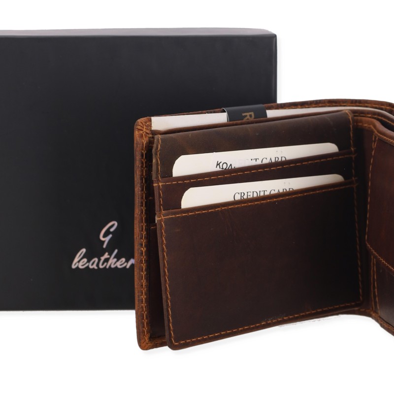 Leather Ανδρικό Δερμάτινο Πορτοφόλι RFID PROTECTED