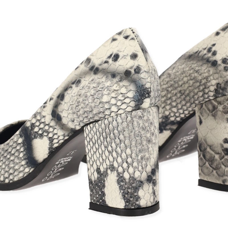 PAYLAN Δερμάτινες Γόβες με Χοντρό Τακούνι - Snake Print PAYLAN Δερμάτινες Γόβες με Χοντρό Τακούνι - Snake Print