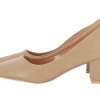 Sweet Shoes Γυναικεία Γόβα Δερματίνη σε Μπεζ Χρώμα