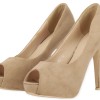 Fesini Γυναικεία Γόβα Peep toe Suede σε Μπεζ Χρώμα Fesini Γυναικεία Γόβα Peep toe Suede σε Μπεζ Χρώμα