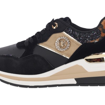 Γυναικεία Sneakers Δερματίνη με Λεοπάρ Λεπτομέρειες