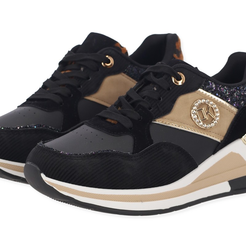 Γυναικεία Sneakers Δερματίνη με Λεοπάρ Λεπτομέρειες Γυναικεία Sneakers Δερματίνη με Λεοπάρ Λεπτομέρειες