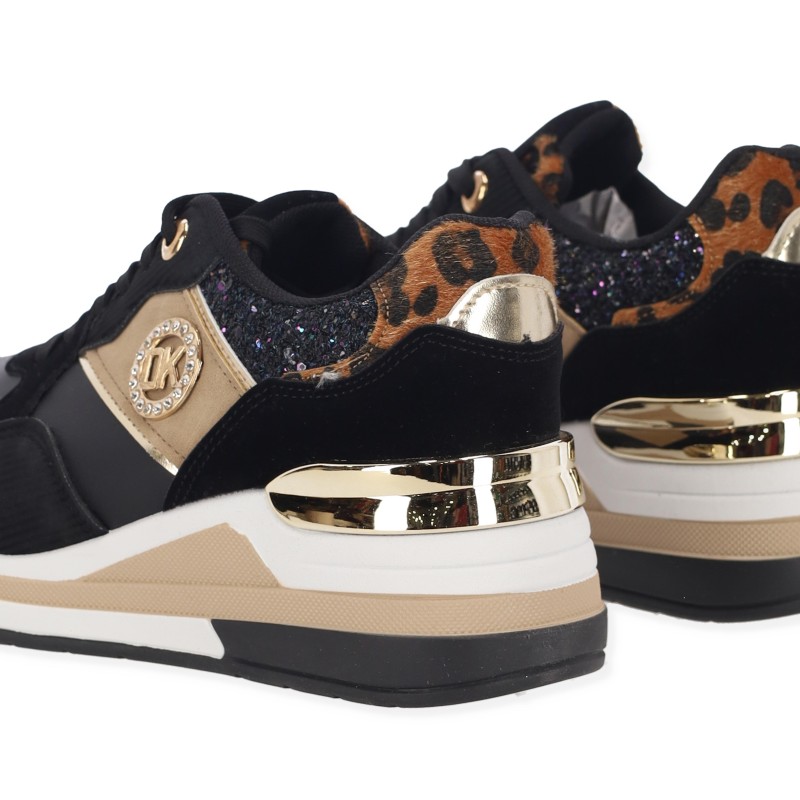 Γυναικεία Sneakers Δερματίνη με Λεοπάρ Λεπτομέρειες Γυναικεία Sneakers Δερματίνη με Λεοπάρ Λεπτομέρειες