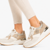 Γυναικεία Sneakers Δερματίνη με Λεοπάρ Λεπτομέρειες