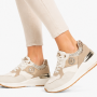 Γυναικεία Sneakers Δερματίνη με Λεοπάρ Λεπτομέρειες