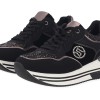 Γυναικεία Sneakers Μαύρα Δερματίνη
