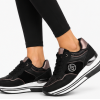 Γυναικεία Sneakers Μαύρα Δερματίνη