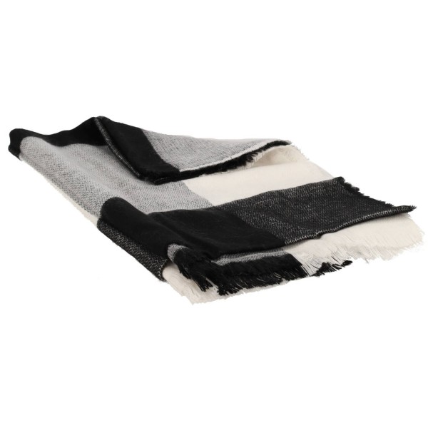 ΟΕΜ Γυναικείο Κασκόλ Ασπρόμαυρο