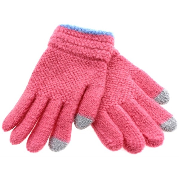 Παιδικά γάντια σε ροζ-γκρι  χρώμα