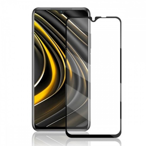 B.D.L Fullscreen Tempered Glass Μαύρο (Xiaomi Poco M3 & Xiaomi Redmi 9T) Αξεσουάρ Κινητών/Tablet