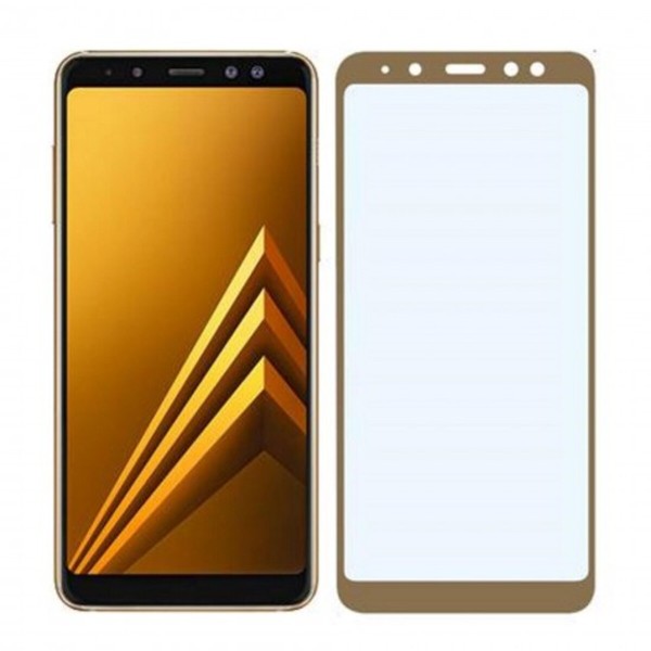 Coosy Fullscreen Tempered Glass Χρυσό (Samsung Galaxy A8 Plus 2018)