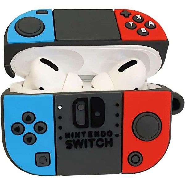 Θήκη Σιλικόνης Nintendo Switch Με Γάντζο Για AirPods Pro