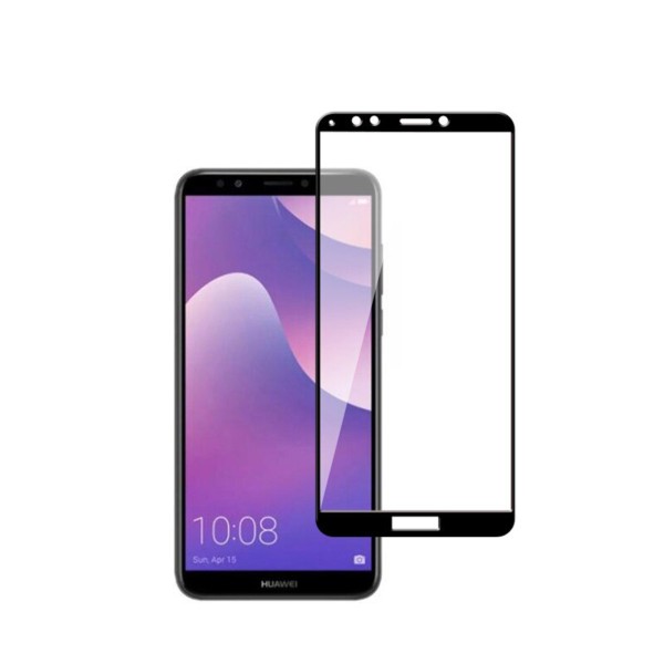 Fullscreen Tempered Glass Μαύρο (Huawei Y7 2018/ Huawei Y7 Prime 2018/ Huawei Nova 2 Lite/ Honor 7c) Προστατευτικά Τζαμάκια Κινητών/Tablet