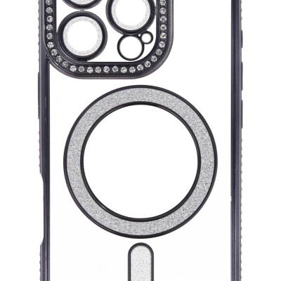 IRIS Back Cover Θήκη Σιλικόνης Με Τζαμάκι Κάμερας, Magsafe, Στρασάκια Και Γκλίτερ (Iphone 16 Pro)