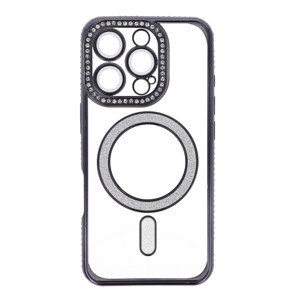 IRIS Back Cover Θήκη Σιλικόνης Με Τζαμάκι Κάμερας, Magsafe, Στρασάκια Και Γκλίτερ (Iphone 16 Pro)
