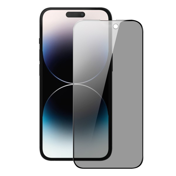 Fullscreen Tempered Glass Privacy Ματ Μαύρο (Iphone 16 Pro Max)