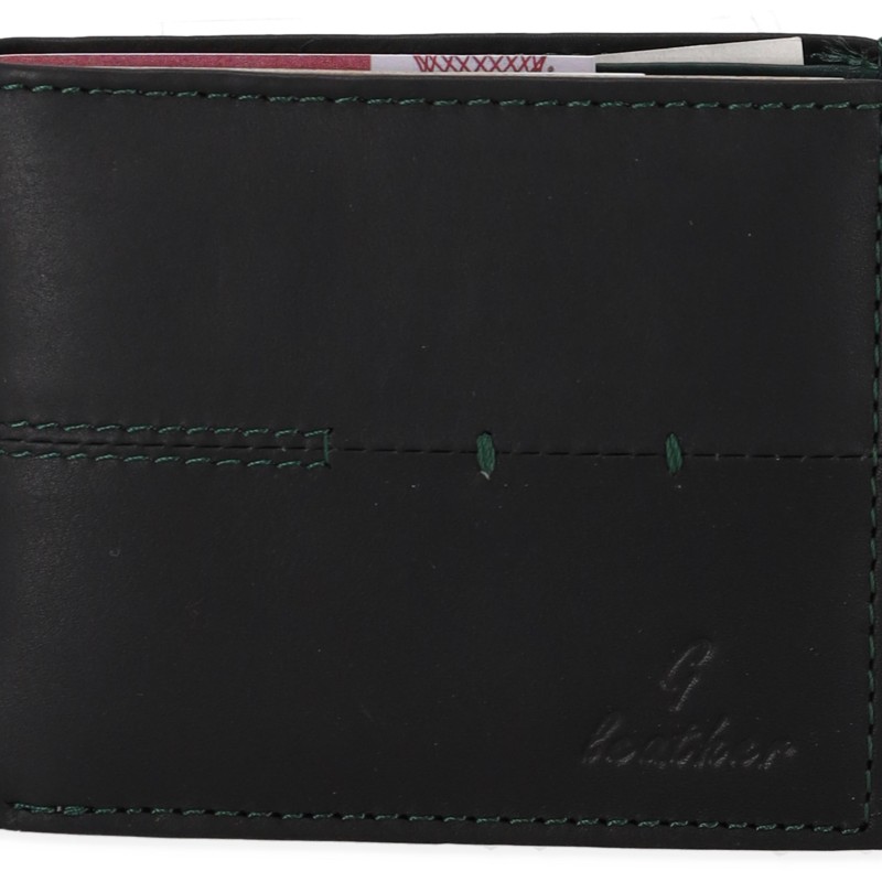 Genuine Leather Ανδρικό Πορτοφόλι MR2 σε Μαύρο Χρώμα Δερμάτινο