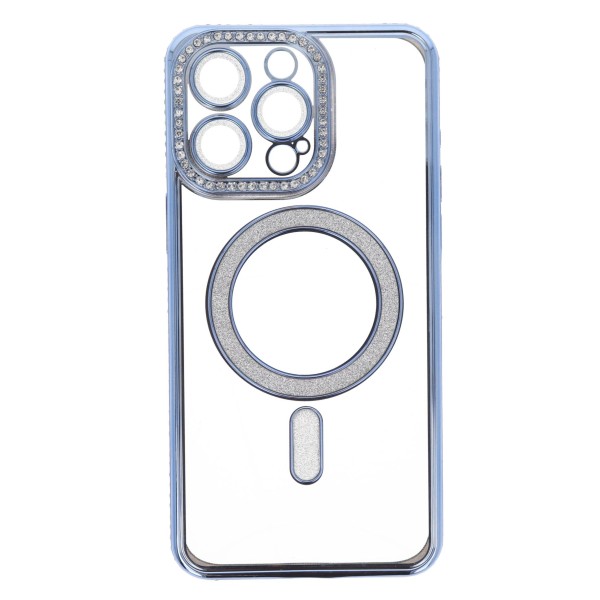 IRIS Back Cover Θήκη Σιλικόνης Με Τζαμάκι Κάμερας, Magsafe, Στρασάκια Και Γκλίτερ (Iphone 15 Pro Max)