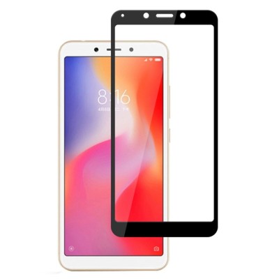Fullscreen Tempered Glass Μαύρο (Xiaomi Redmi 6 & Xiaomi Redmi 6A)