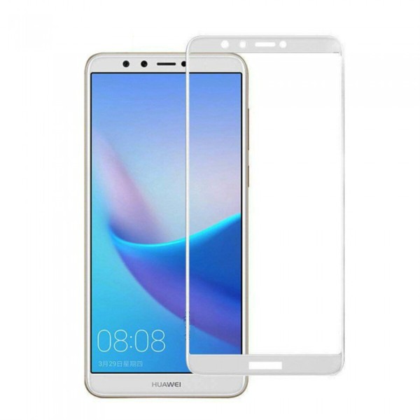 JEL Fullscreen Tempered Glass Άσπρο (Huawei Y5 2018/ Huawei Y5p/ Honor 7s)