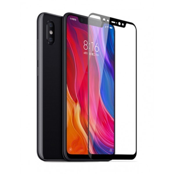 Fullscreen Tempered Glass Μαύρο (Xiaomi Mi 8)