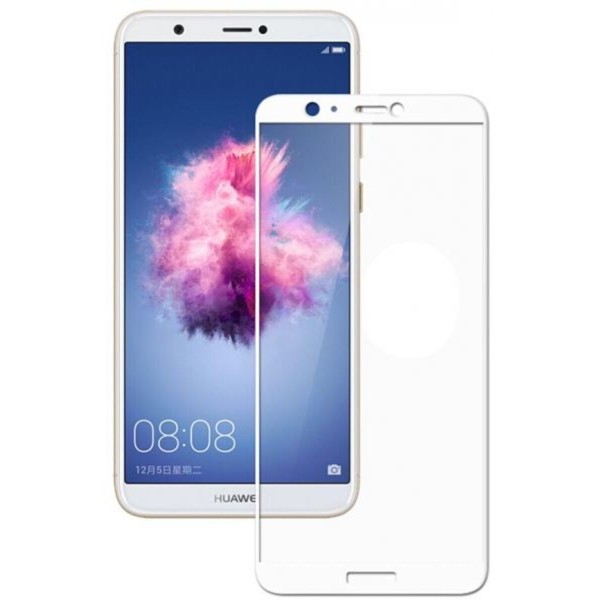Coosy Fullscreen Tempered Glass Άσπρο (Huawei P smart)