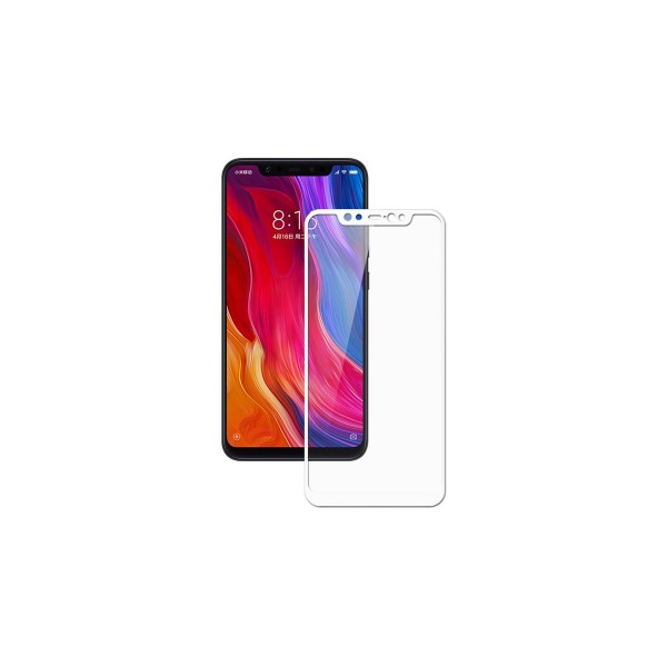 Fullscreen Tempered Glass Άσπρο (Xiaomi Mi 8)