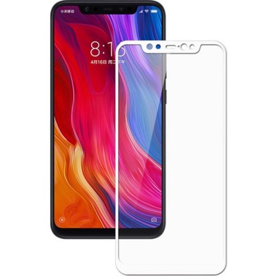 Fullscreen Tempered Glass Άσπρο (Xiaomi Mi 8)