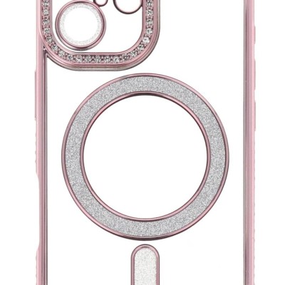 Oba Style Back Cover Θήκη Σιλικόνης Με Τζαμάκι Κάμερας, Magsafe, Στρασάκια Και Γκλίτερ (Iphone 16)