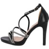 CHC SHOES Γυναικείο Πέδιλο με Πολλαπλά Λουράκια Στρας και Ψηλό Τακούνι