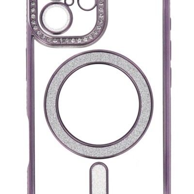 Oba Style Back Cover Θήκη Σιλικόνης Με Τζαμάκι Κάμερας, Magsafe, Στρασάκια Και Γκλίτερ (Iphone 16 Plus)