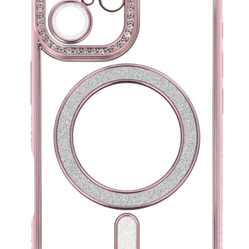 Oba Style Back Cover Θήκη Σιλικόνης Με Τζαμάκι Κάμερας, Magsafe, Στρασάκια Και Γκλίτερ (Iphone 16 Plus)