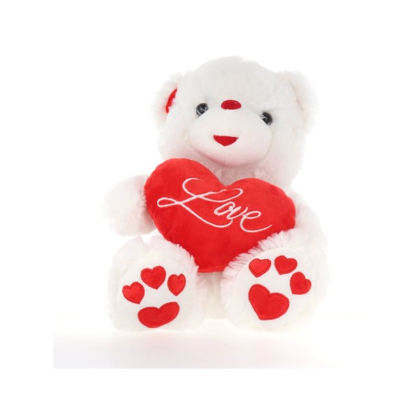 Λούτρινο Αρκουδάκι Με Καρδιά 30εκ.