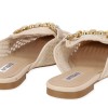 BOTTEGA Γυναικεία Mules Flat με Ψάθα & Διακοσμητική Τόκα
