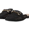 BOTTEGA Γυναικεία Mules Flat με Ψάθα & Διακοσμητική Τόκα