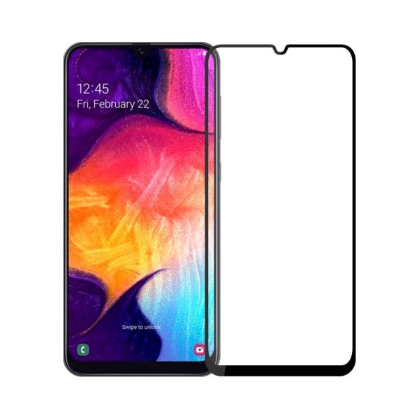 Fullscreen Tempered Glass Μαύρο (Samsung Galaxy A50)