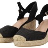 Ideal Shoes Γυναικεία Ψάθινη Πλατφόρμα Μεσαίου Τακουνιού